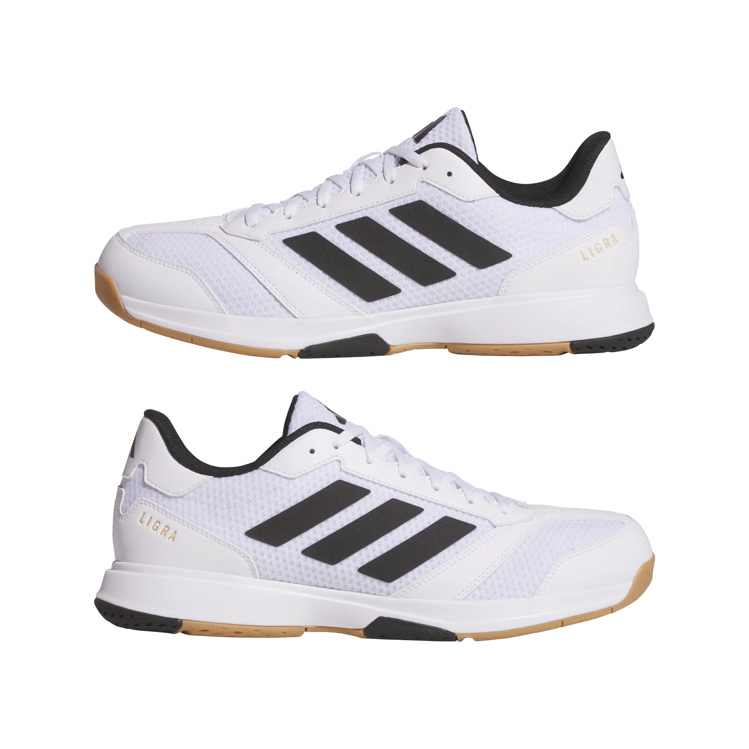 Adidas Mens Ligra 8 Indoor Shoes - Black/Silver/White