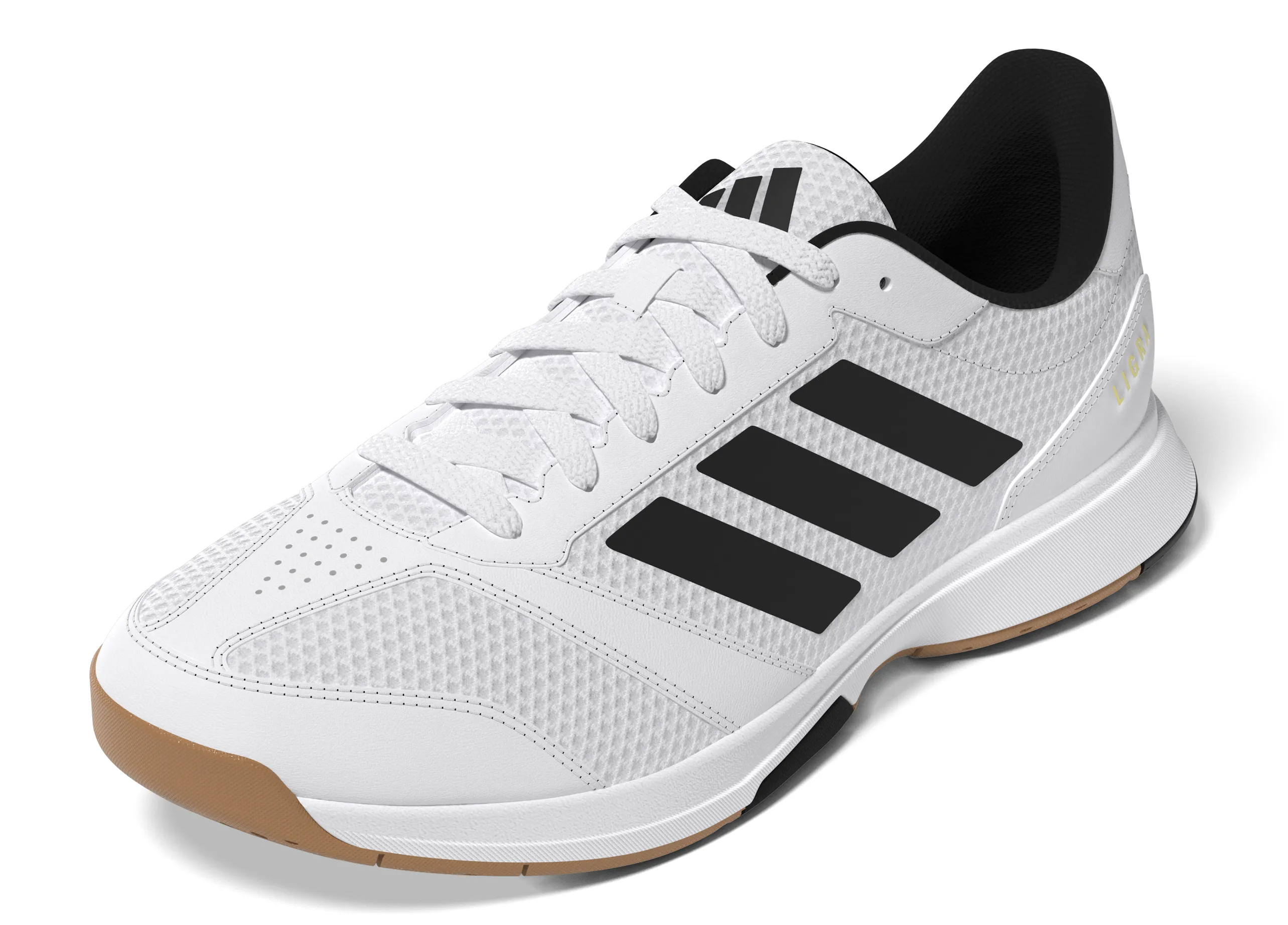 Adidas Mens Ligra 8 Indoor Shoes - Black/Silver/White