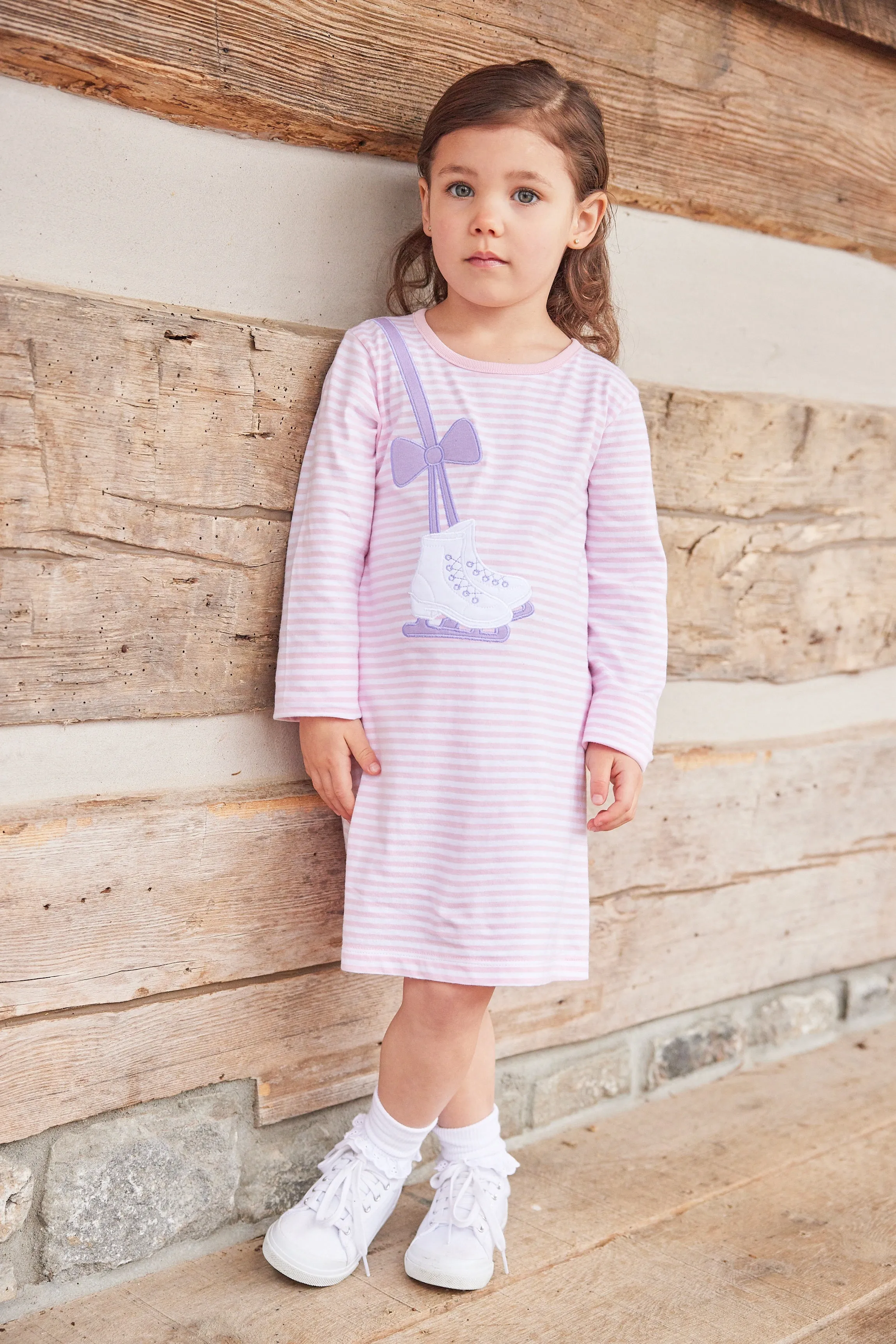 Applique T-Shirt Dress - Ice Skate