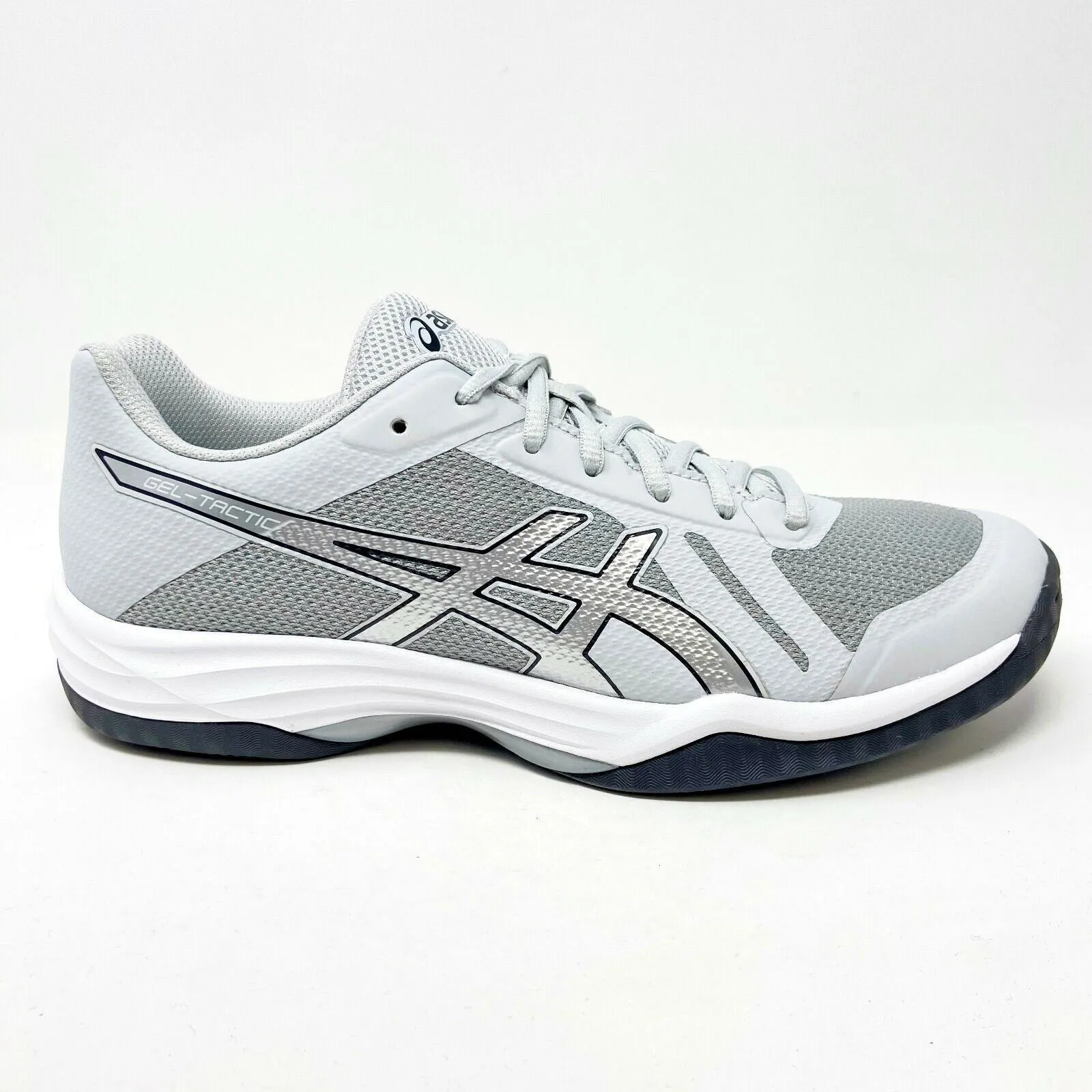 Asics Gel-Tactic Glacier Grey Silver Womens Size 12 Volleyball Shoes B752N 9693