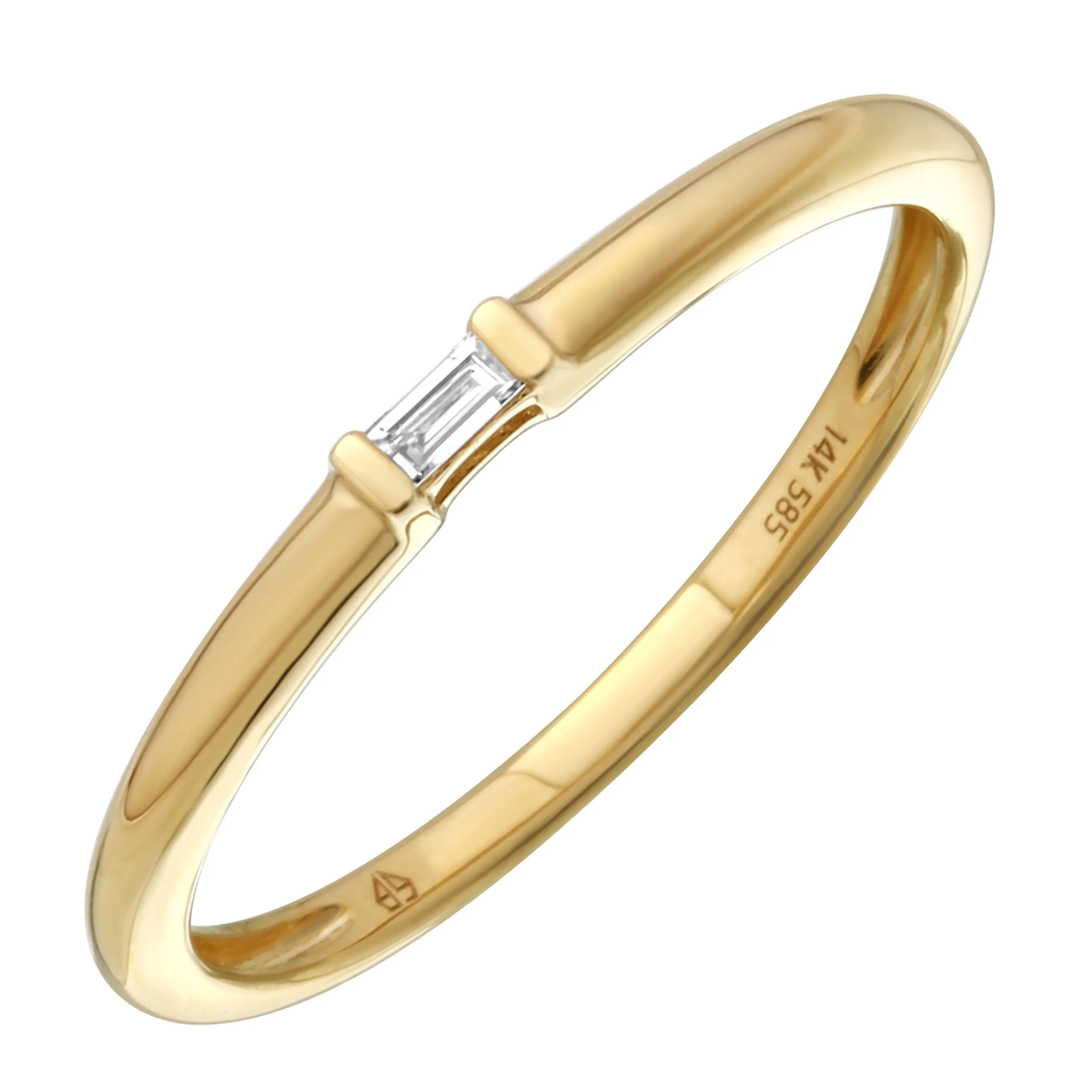 Baguette Smooth Band Ring