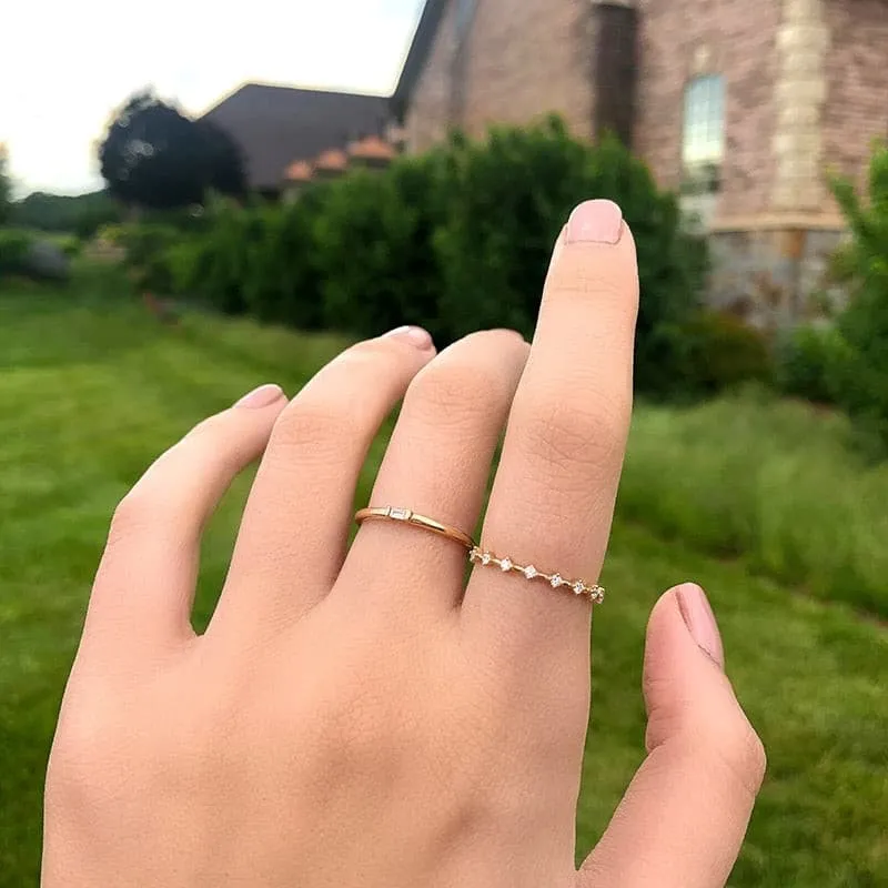 Baguette Smooth Band Ring