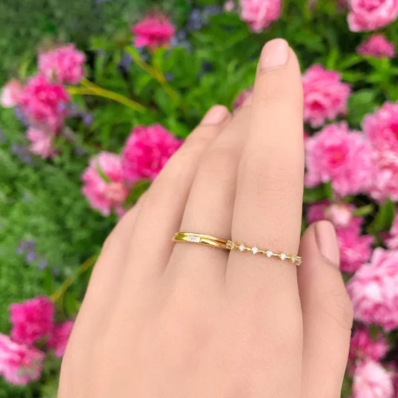 Baguette Smooth Band Ring