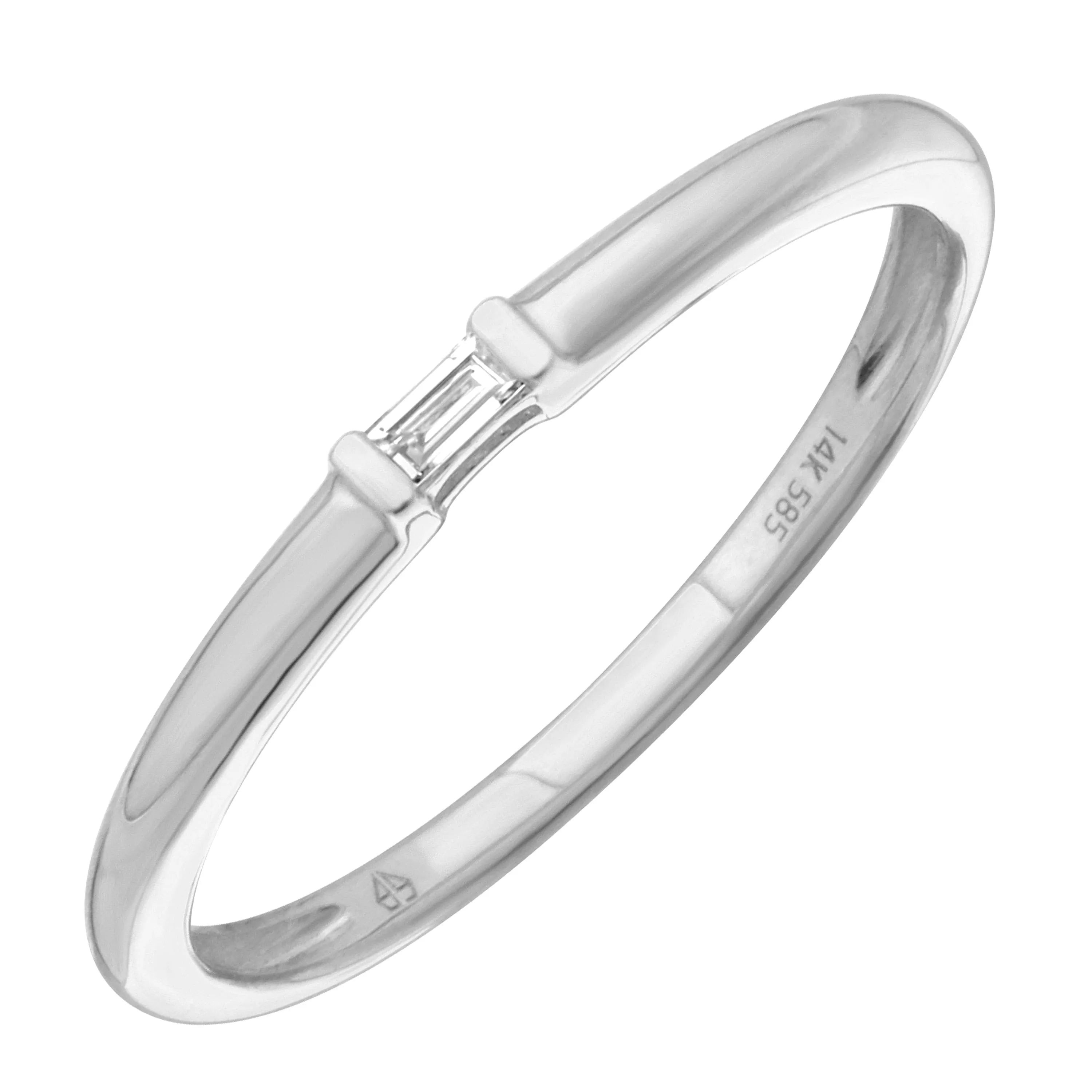 Baguette Smooth Band Ring