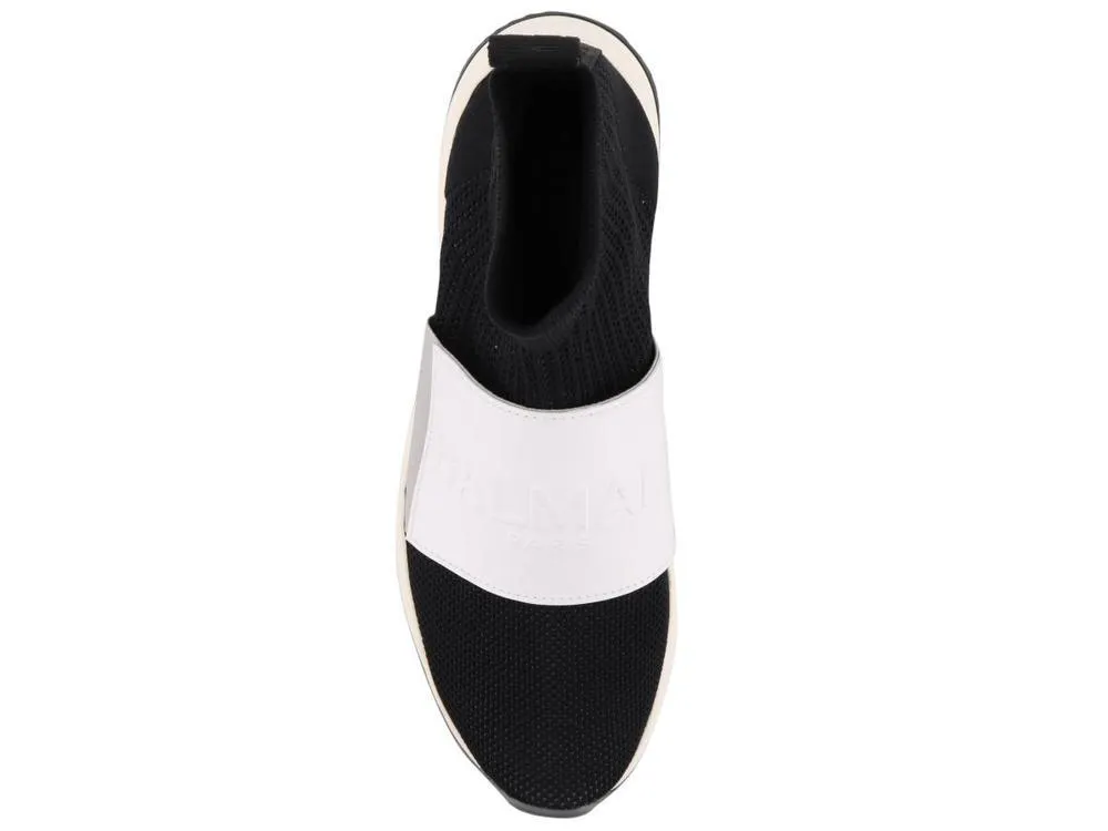 Balmain Mesh Knit Sock Runner Sneakers