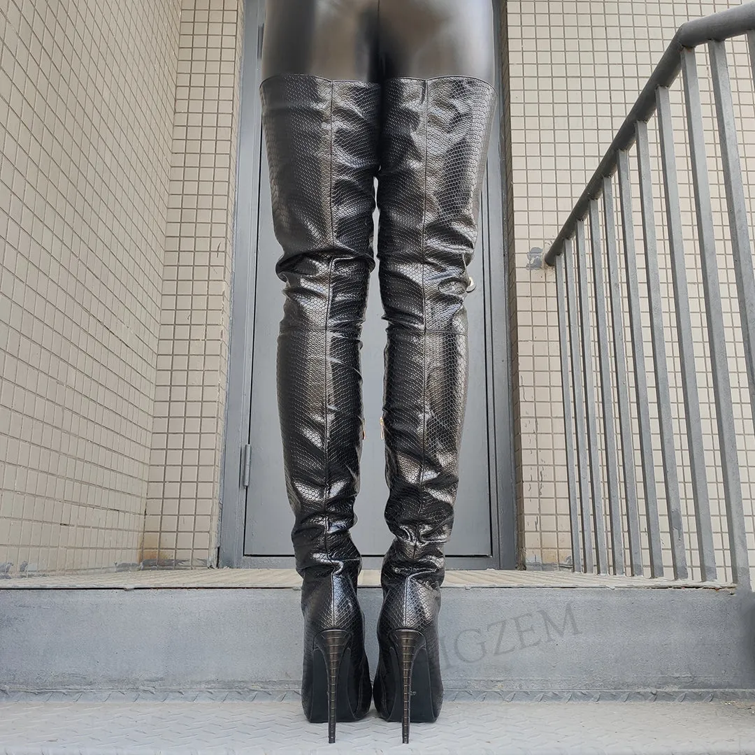 Crocodile Print Boots