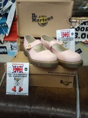 Dr Martens Mary Jane Pink QQ Leather Size 8