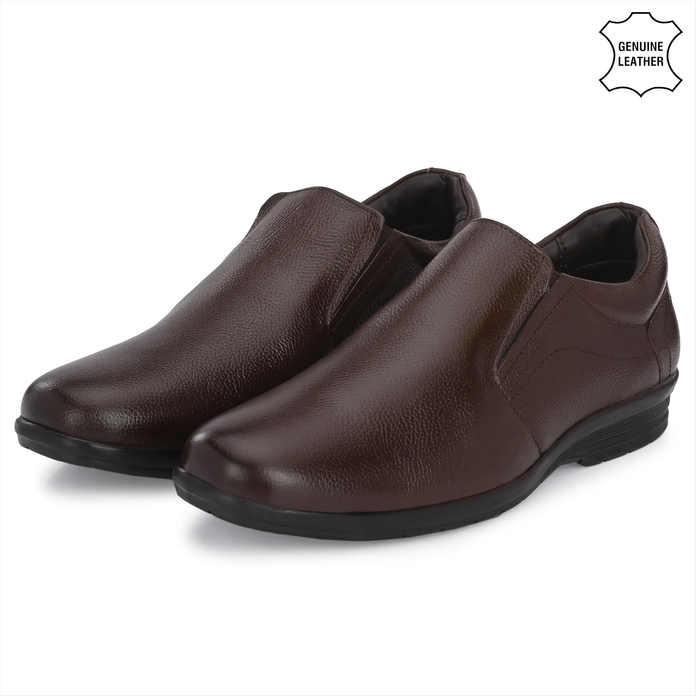 Flawless Full Grain Leather Slip Ons