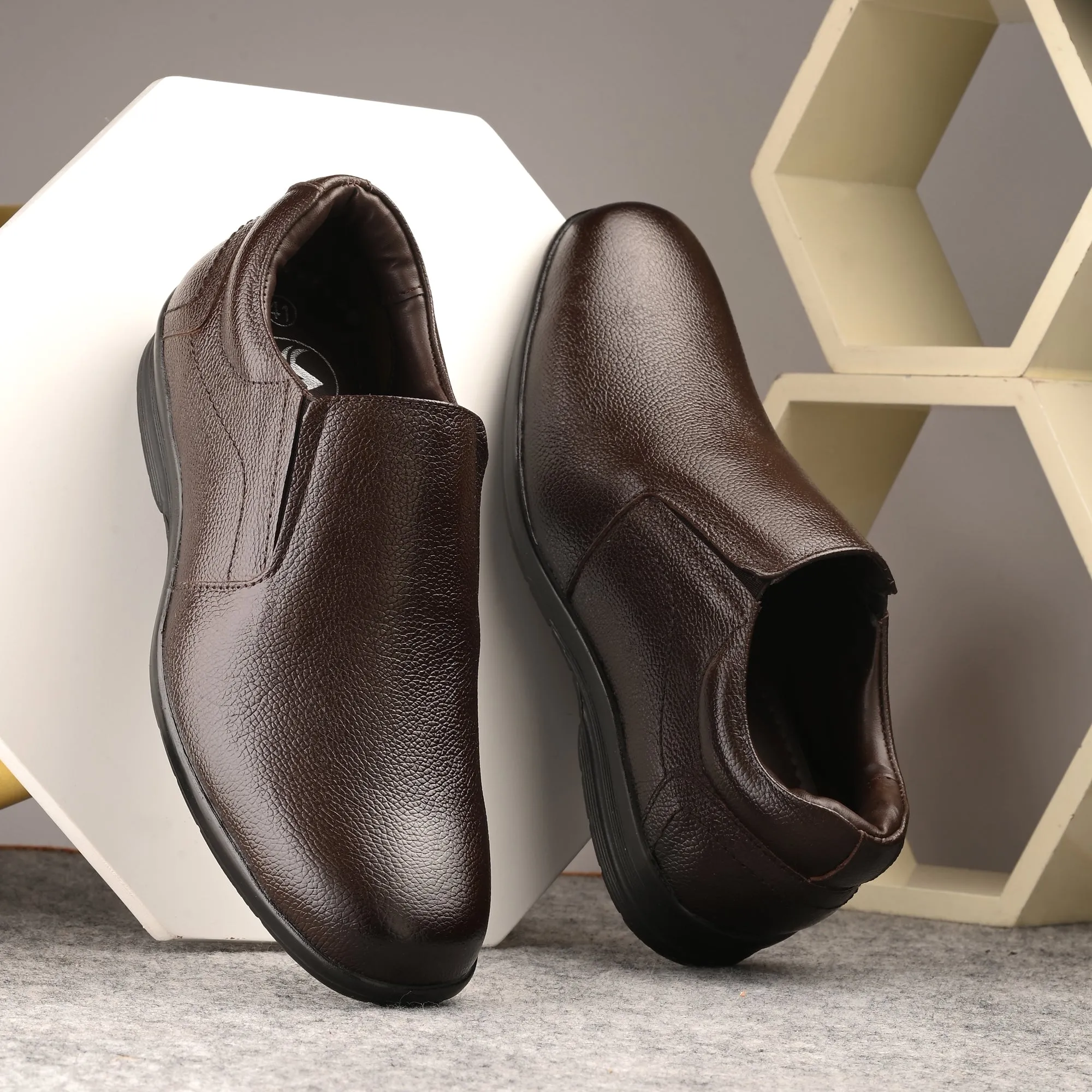 Flawless Full Grain Leather Slip Ons