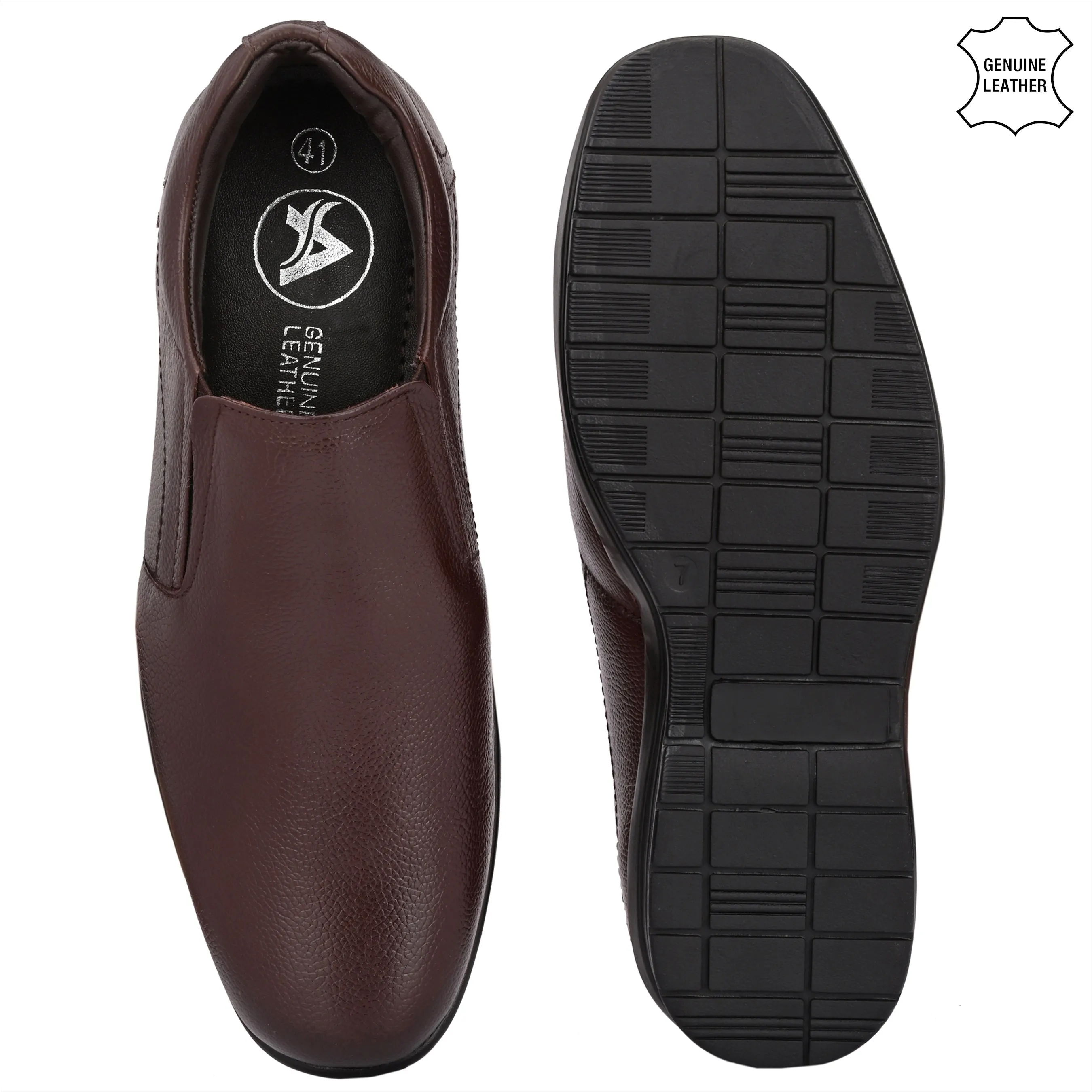 Flawless Full Grain Leather Slip Ons