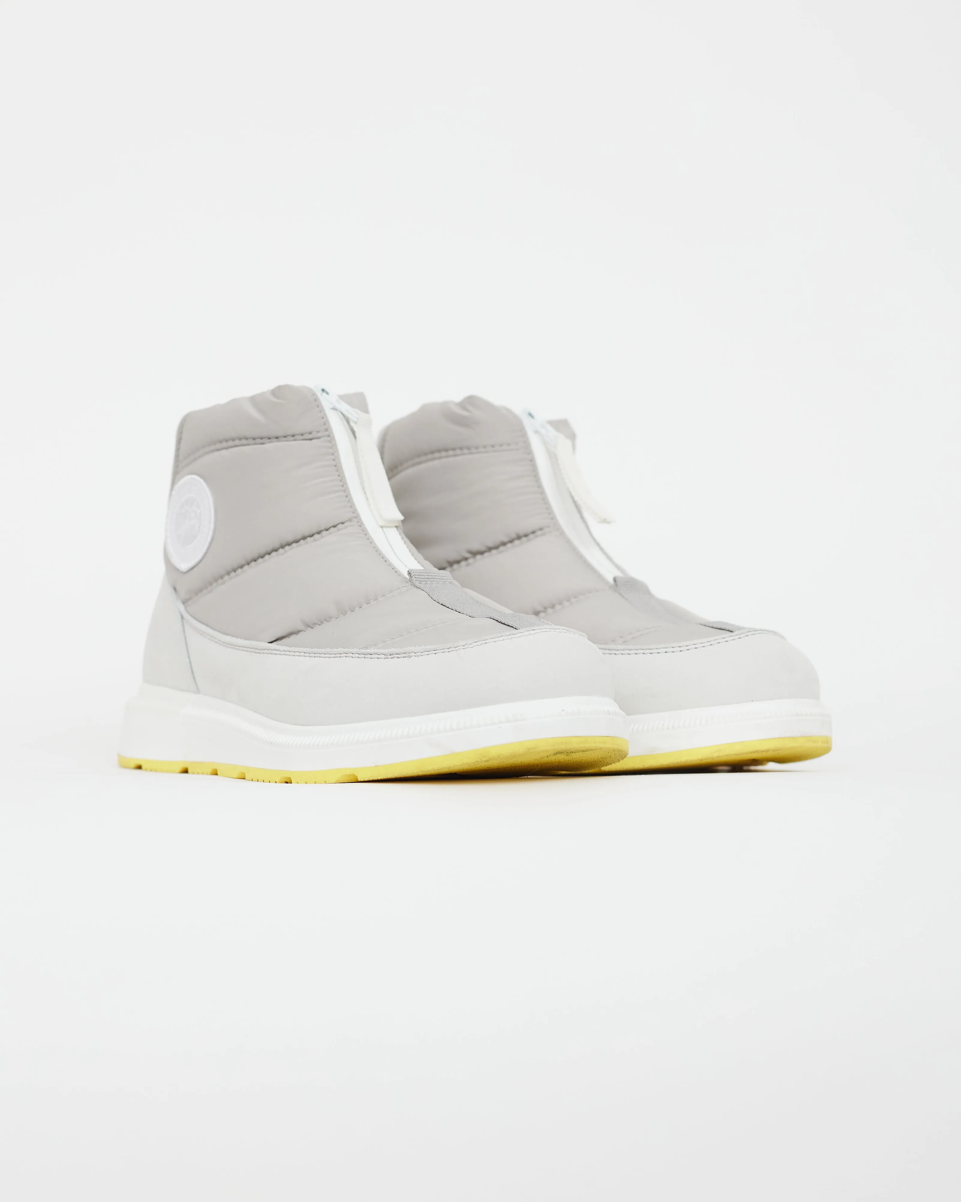Grey & White Cypress Puffer Boot