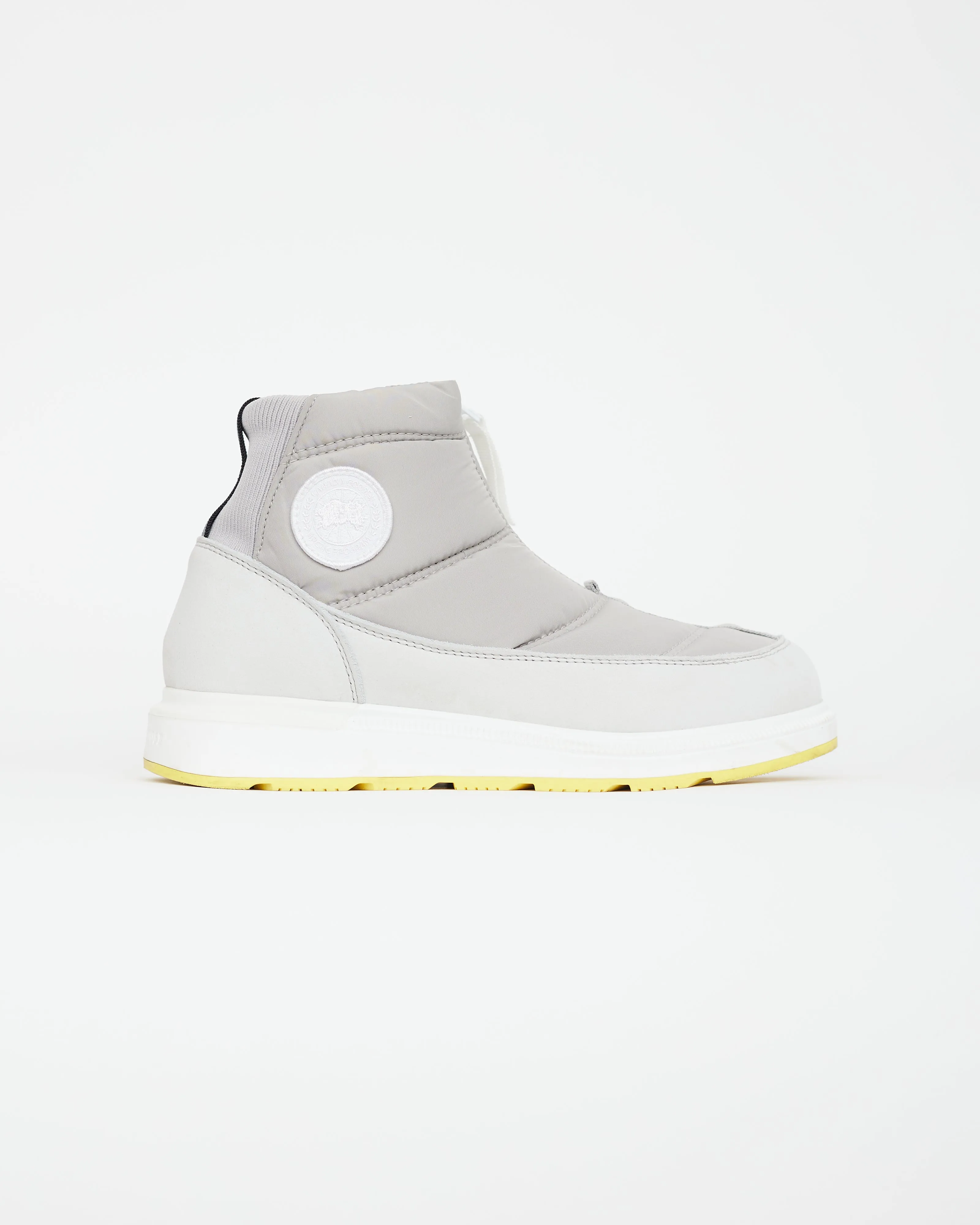Grey & White Cypress Puffer Boot