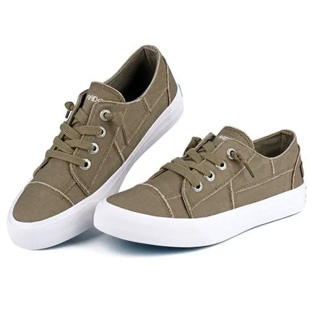 JENN ARDOR Canvas Sneakers for Women Slip on Walking Flats Clearance Women Shoes Brown Size 7Coffe,