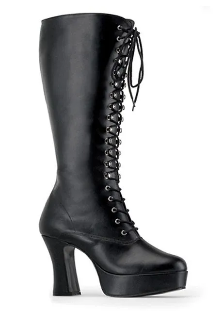 Lace-up GoGo Boots with 4-inch Chunky Heel Exotica-2020