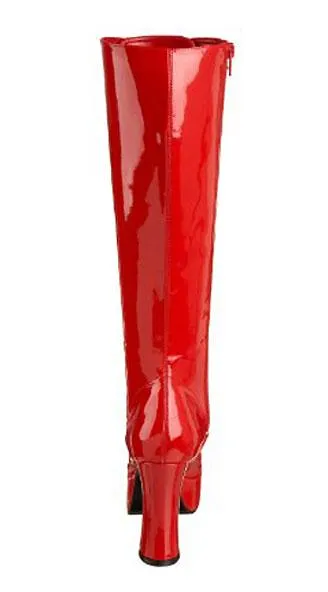 Lace-up GoGo Boots with 4-inch Chunky Heel Exotica-2020