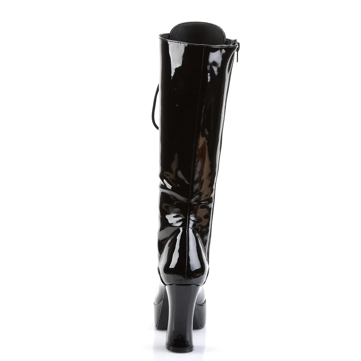 Lace-up GoGo Boots with 4-inch Chunky Heel Exotica-2020