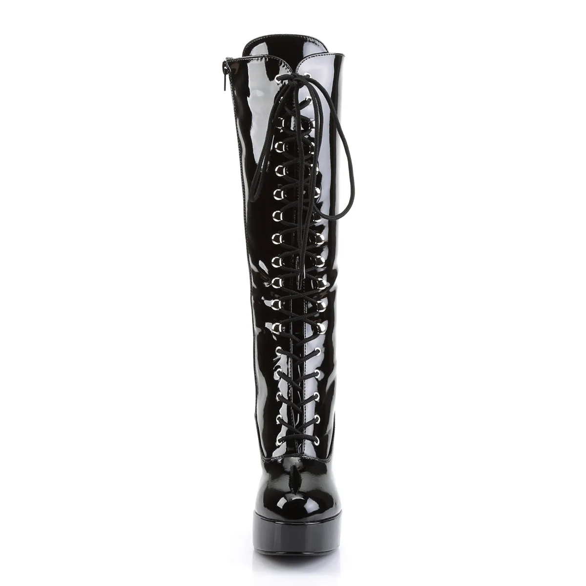 Lace-up GoGo Boots with 4-inch Chunky Heel Exotica-2020