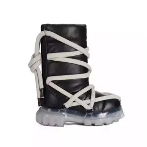 Lace-Up Puffer Boots