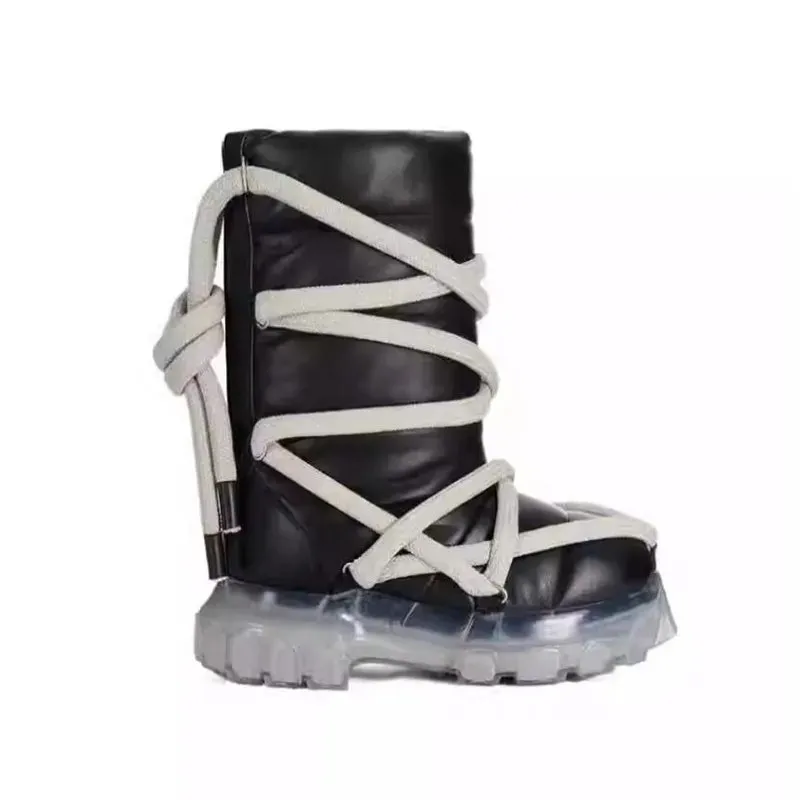 Lace-Up Puffer Boots