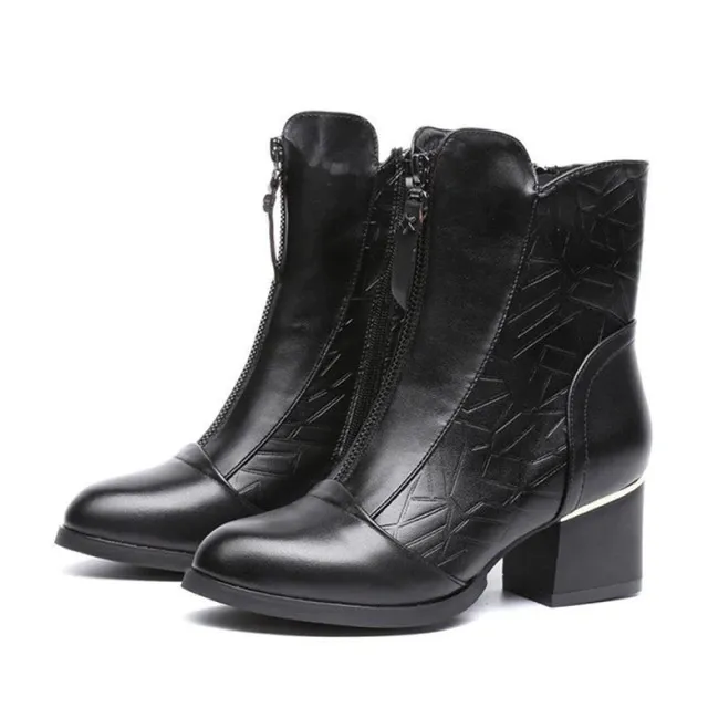 Lander Women's Square Heel Ankle Black Boots