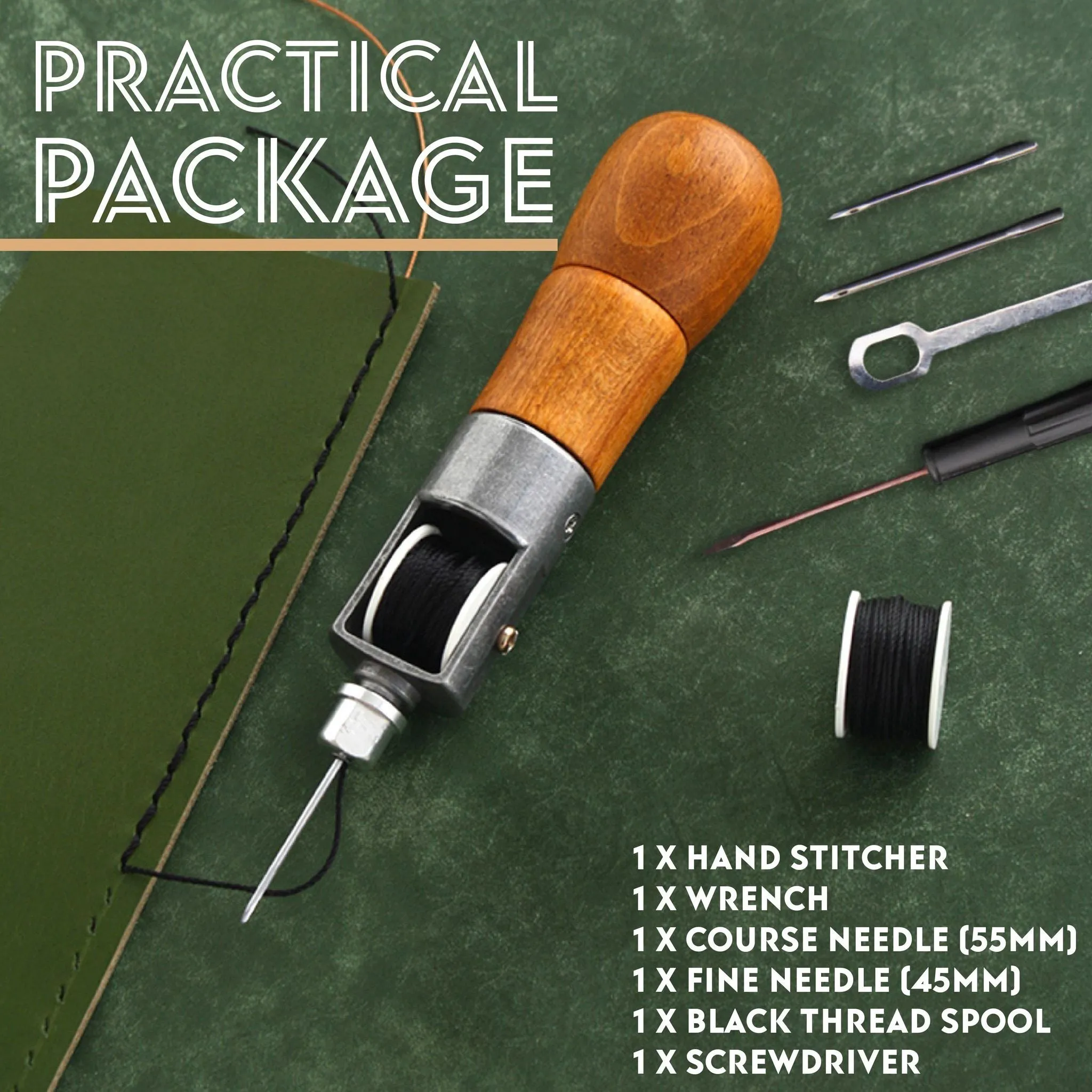 Leather Sewing Awl Kit Hand Stitcher Set