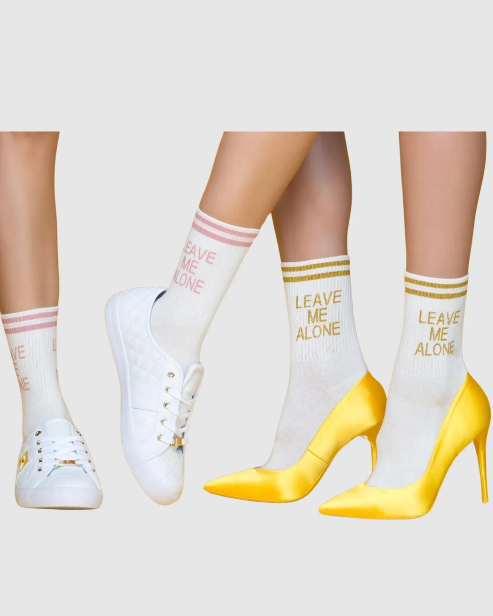 Leave Me Alone Sock - Pink