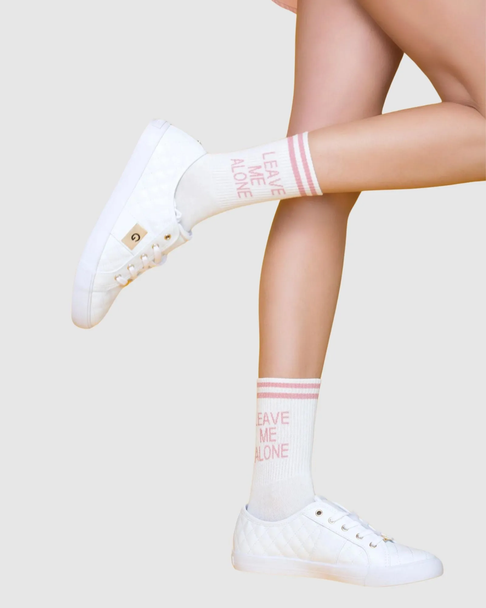 Leave Me Alone Sock - Pink