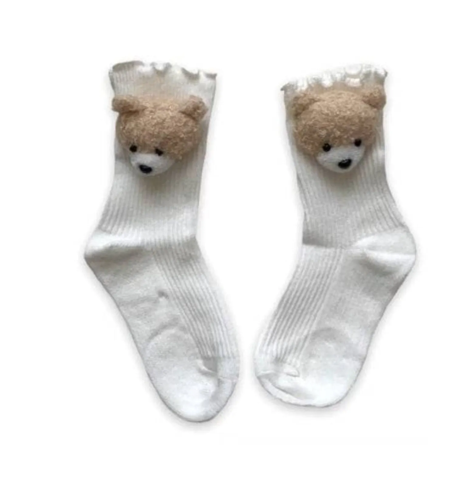 Lola and The Boys Girls Teddy Bear Socks - 2 Colors