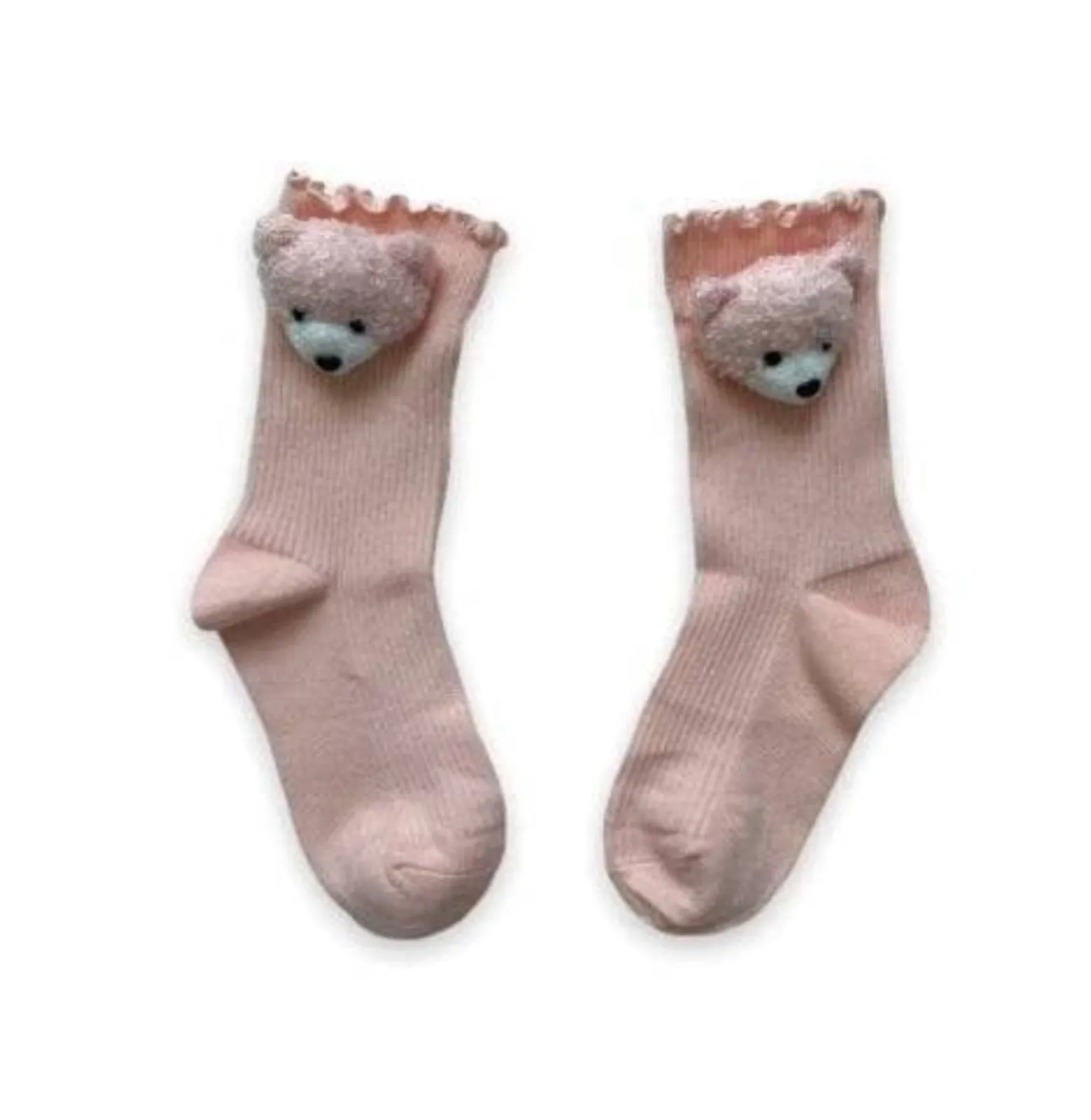 Lola and The Boys Girls Teddy Bear Socks - 2 Colors