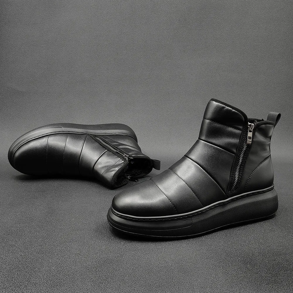Men Casual Minimalist Furred Snow Boots
