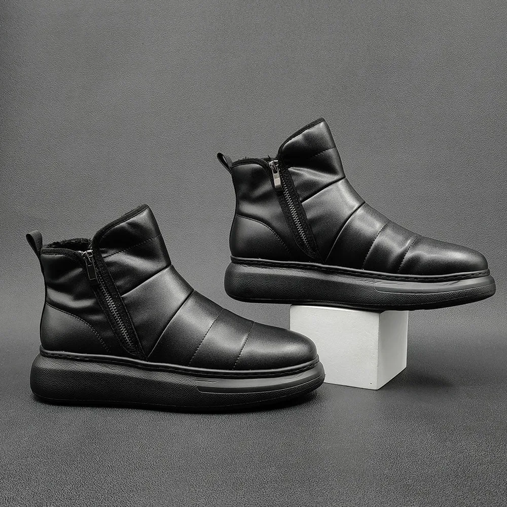 Men Casual Minimalist Furred Snow Boots