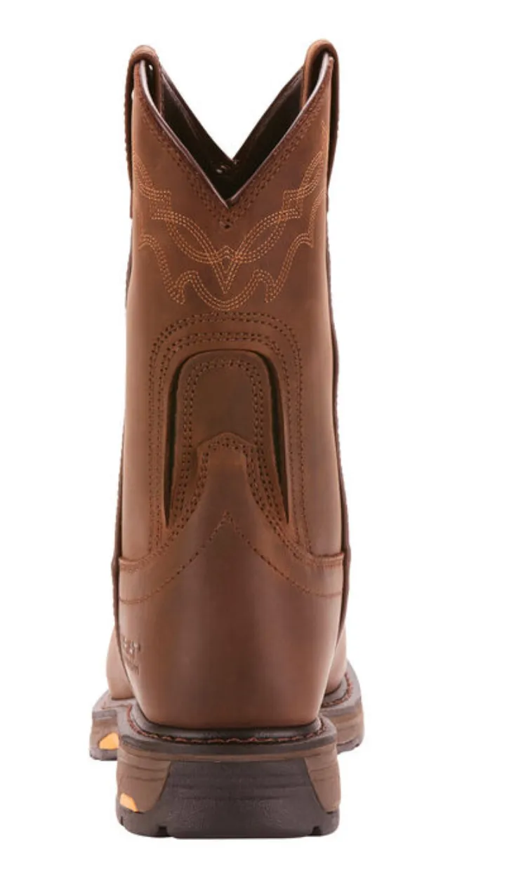 Mens Pullon WorkHog Waterproof Work Boot Oily Distressed Brown