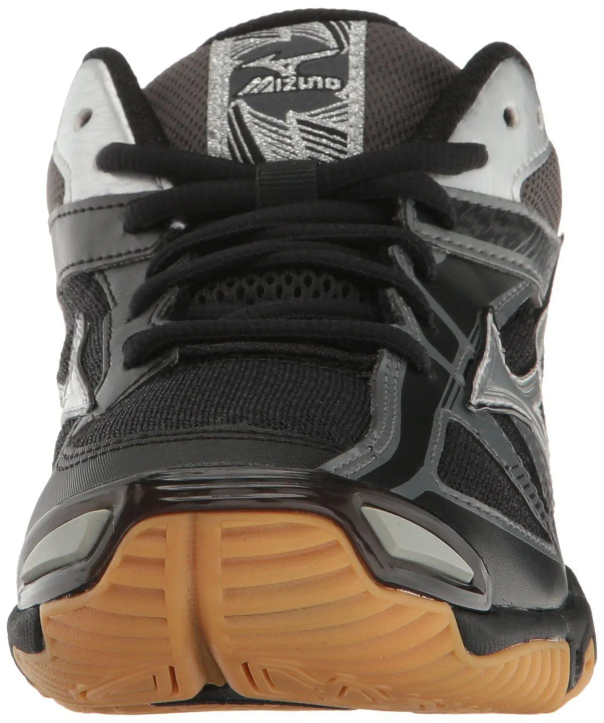 Mizuno Wave Bolt 6 Womens Volleyball Shoes, Black/Silver, 8 B US