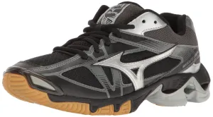 Mizuno Wave Bolt 6 Womens Volleyball Shoes, Black/Silver, 8 B US