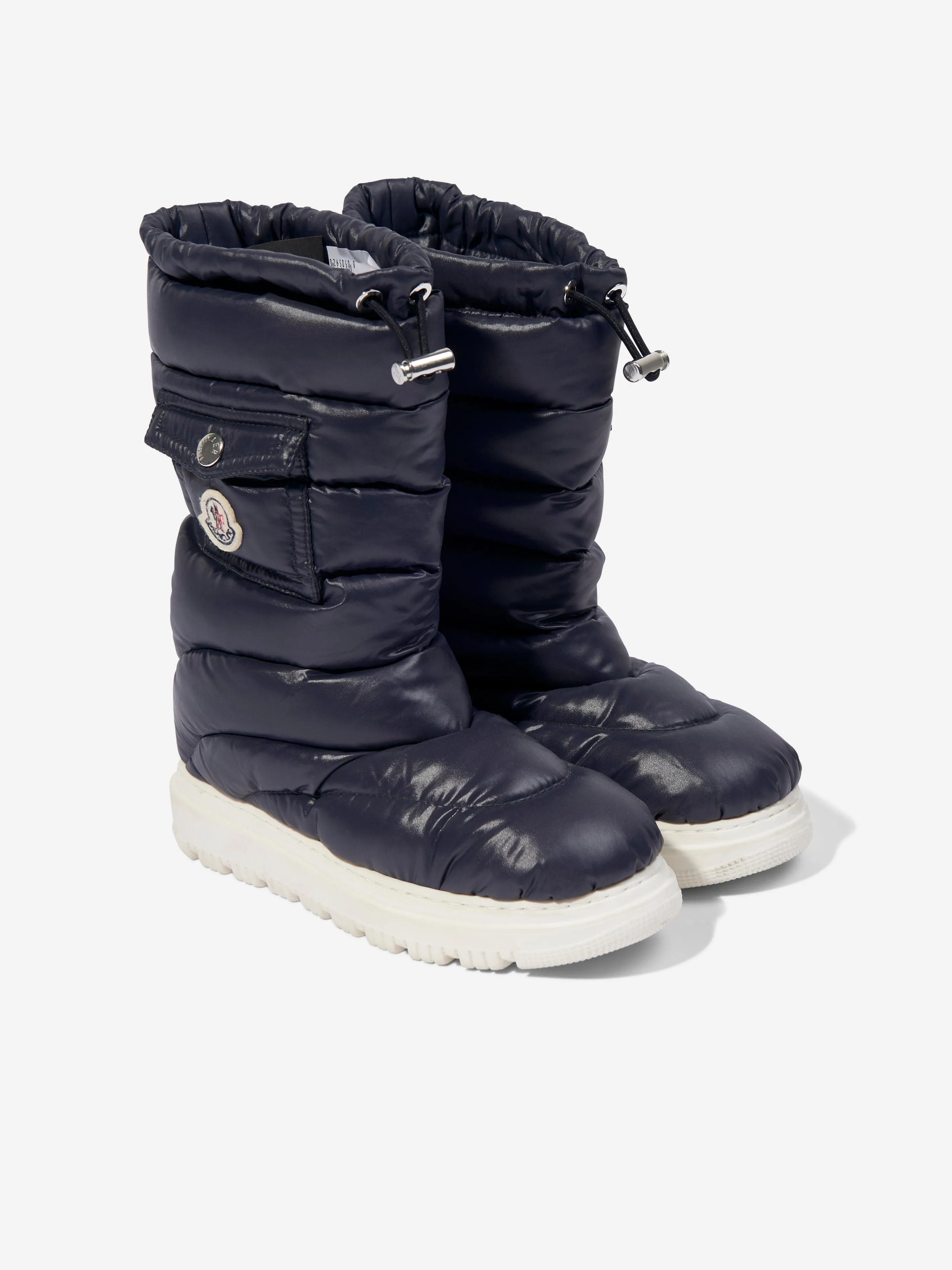 Moncler Enfant Kids Down Padded Petit Gaia Pocket Snow Boots in Navy