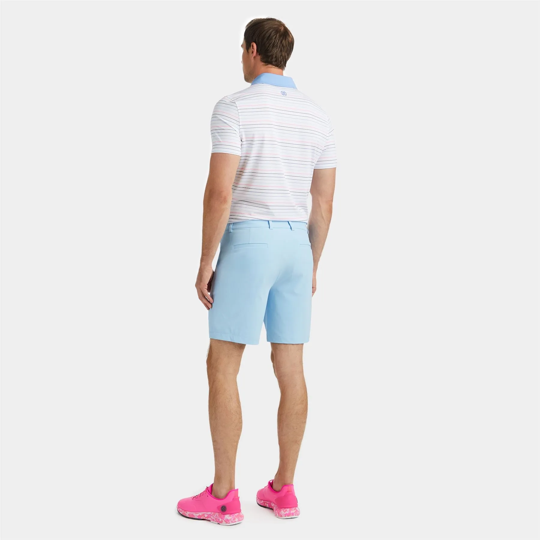 Multi Stripe Tech Jersey Polo Snow - SS24