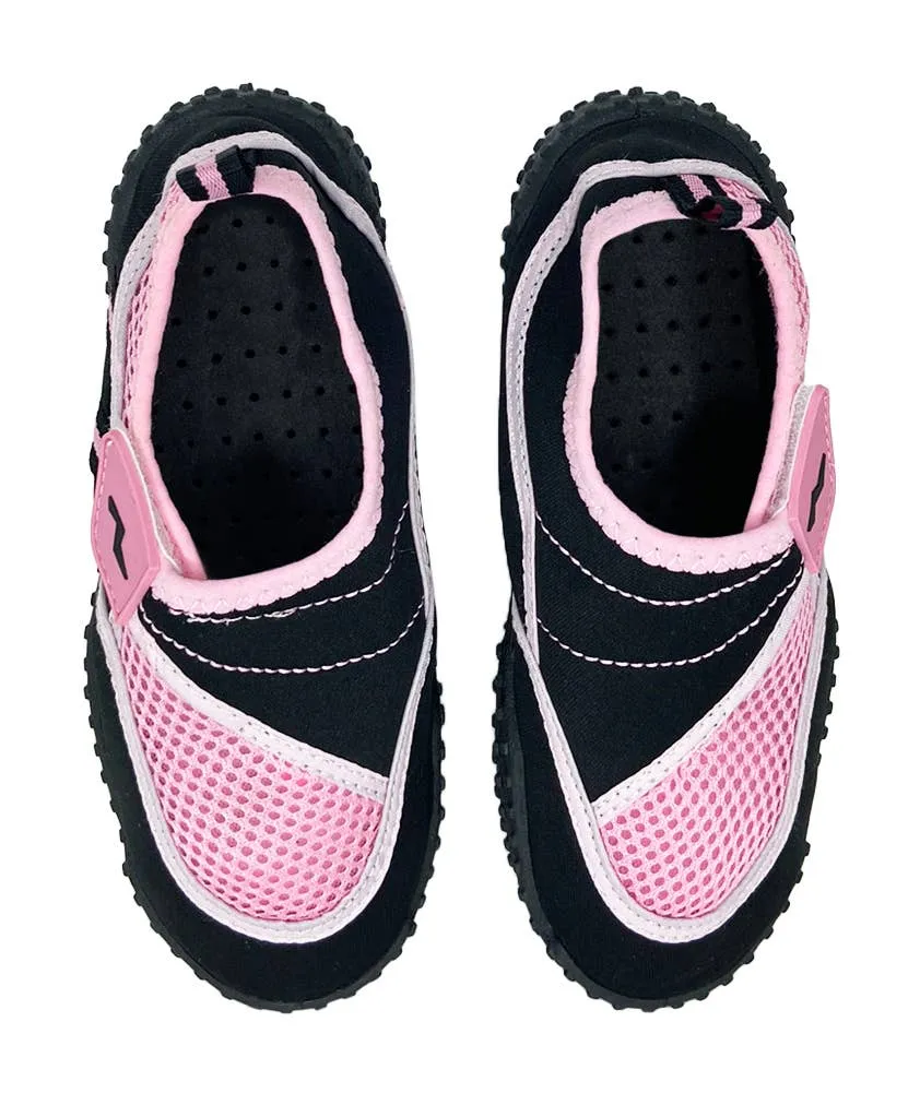 NORTY Girls 11-4 Black/Pink 2 Watershoe 38796K