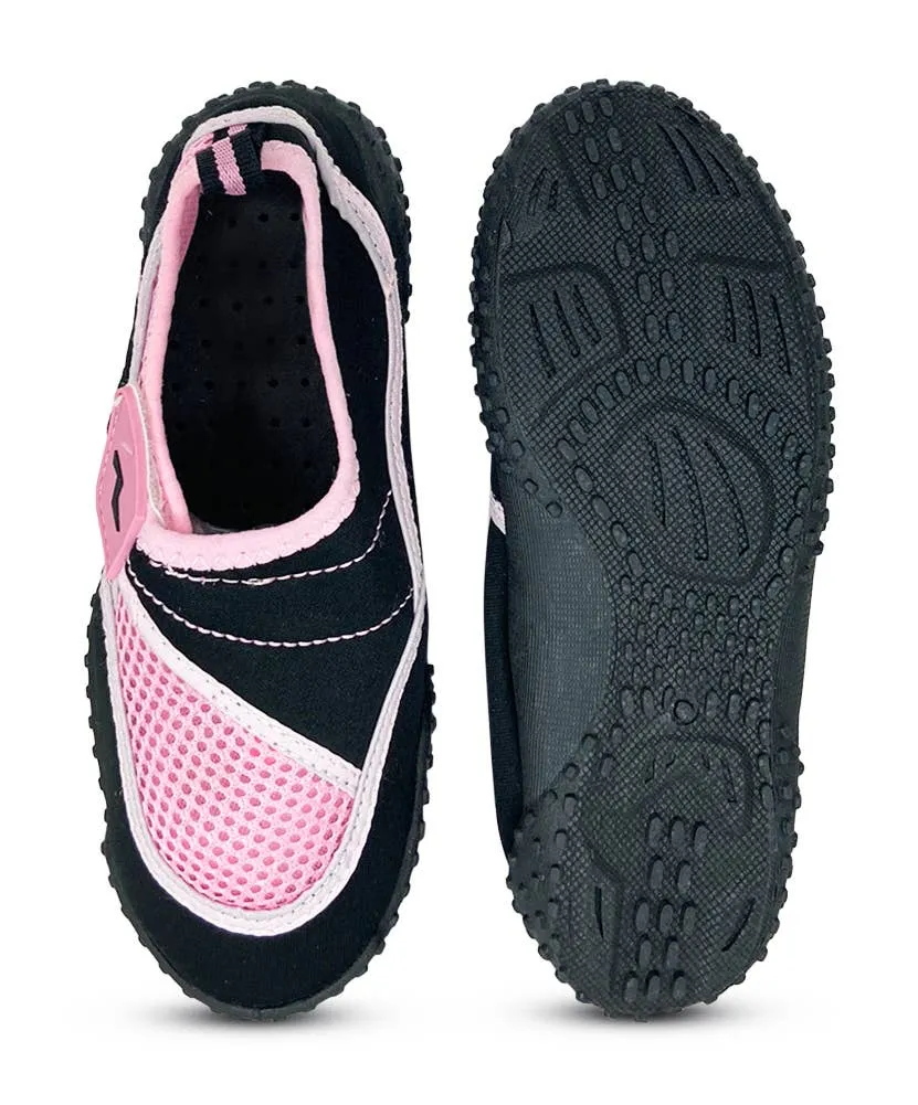 NORTY Girls 11-4 Black/Pink 2 Watershoe 38796K