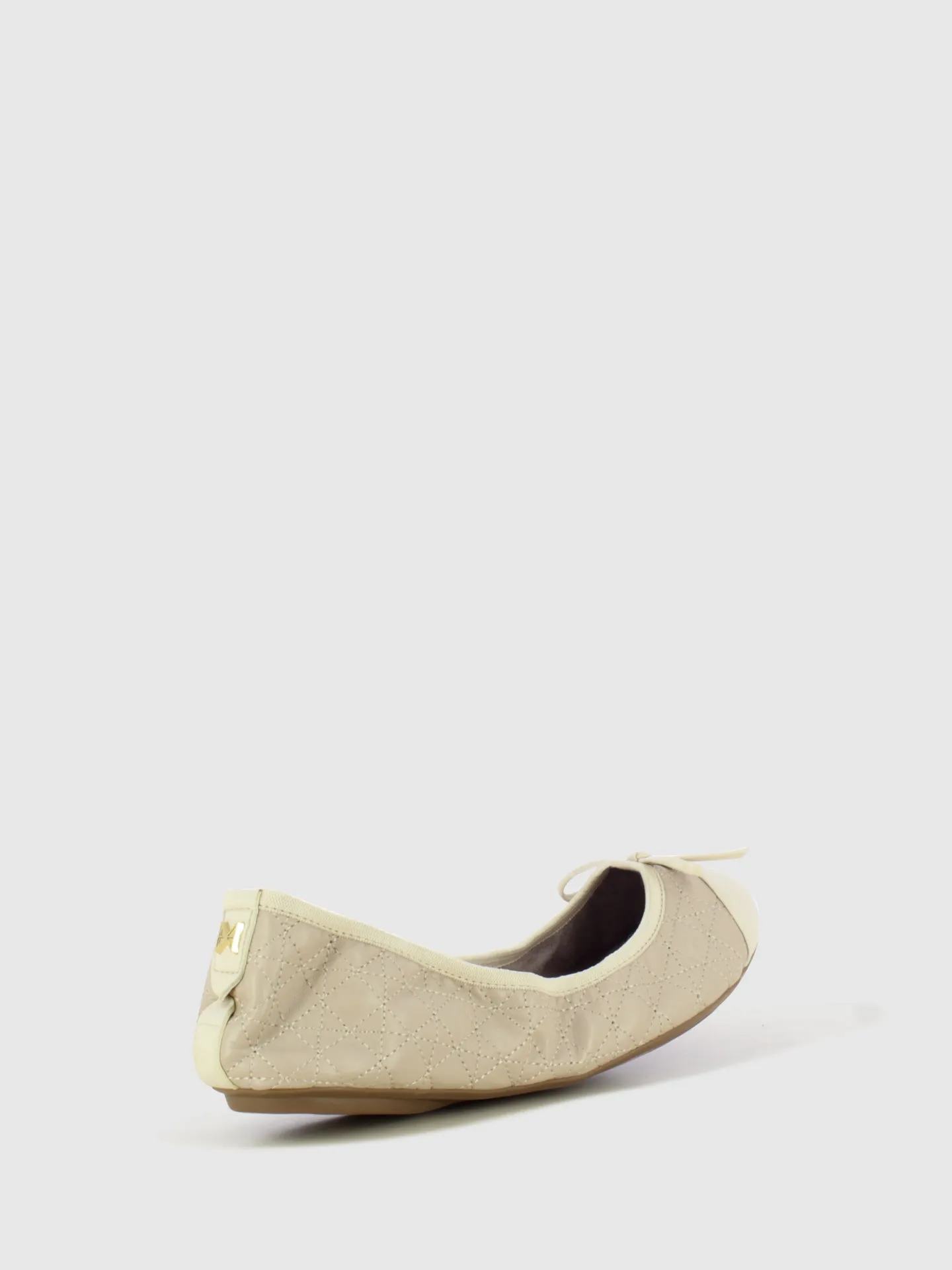 Nude Round Toe Ballerinas