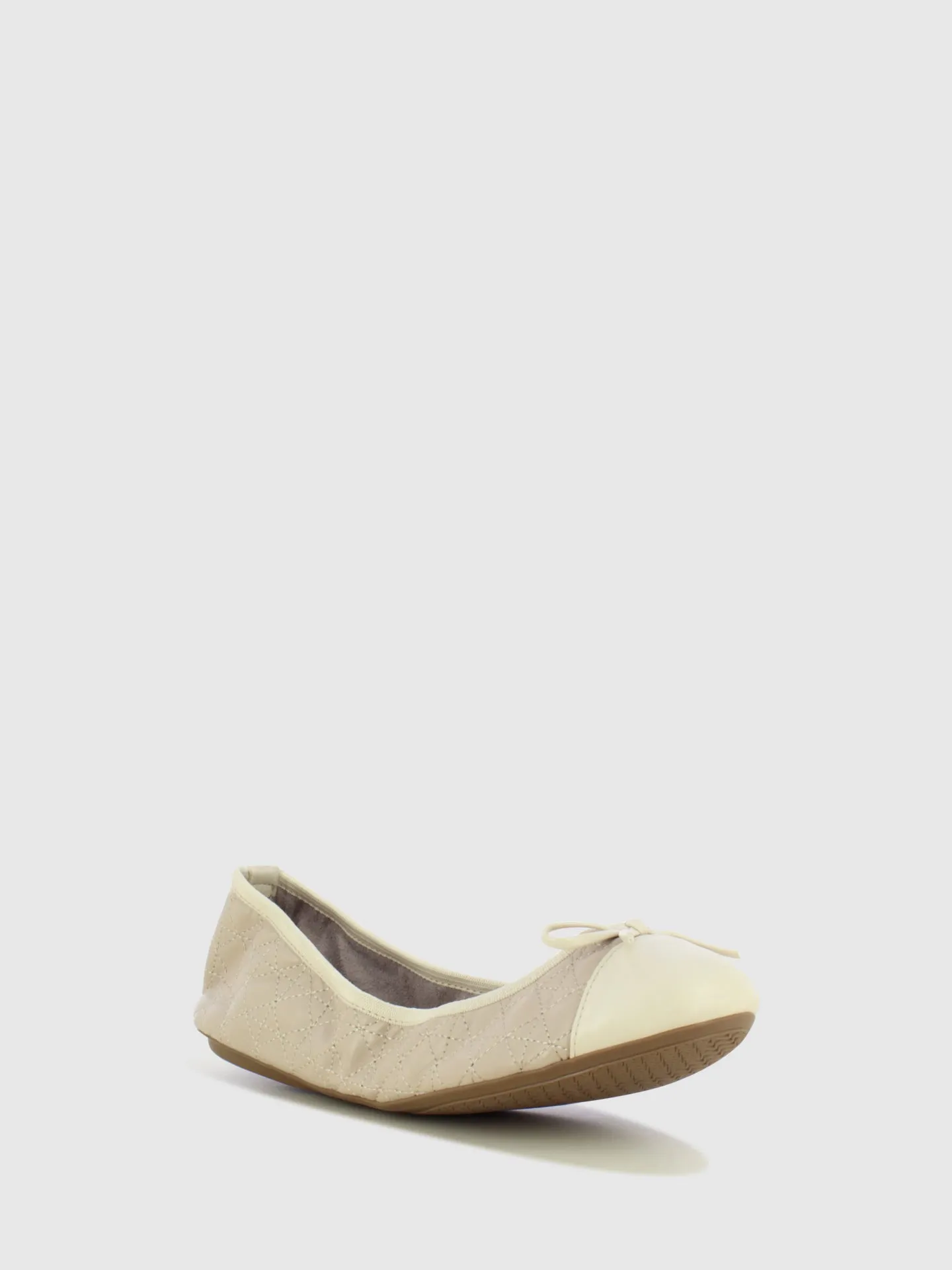 Nude Round Toe Ballerinas