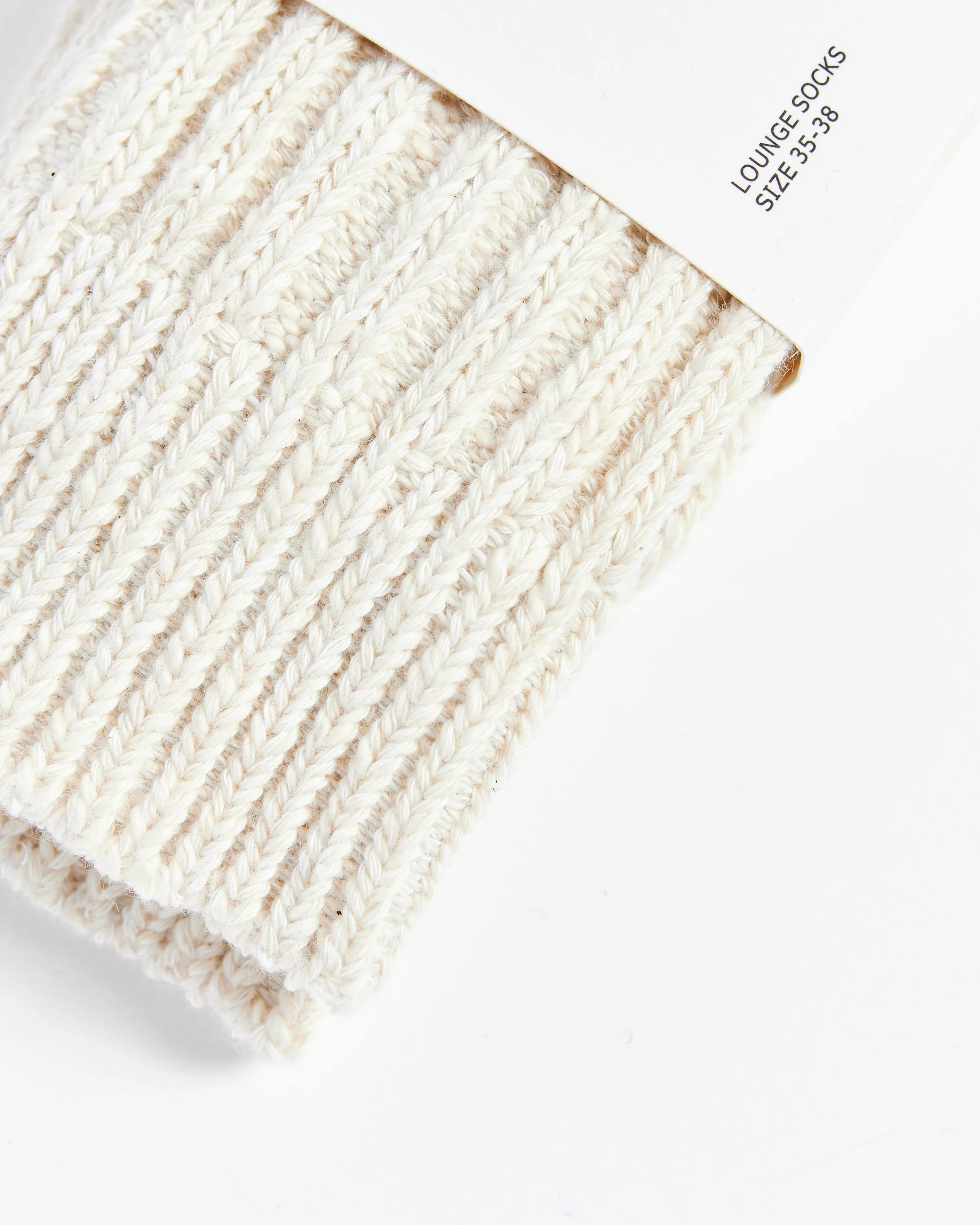 Organic Woven Sock in Cream
