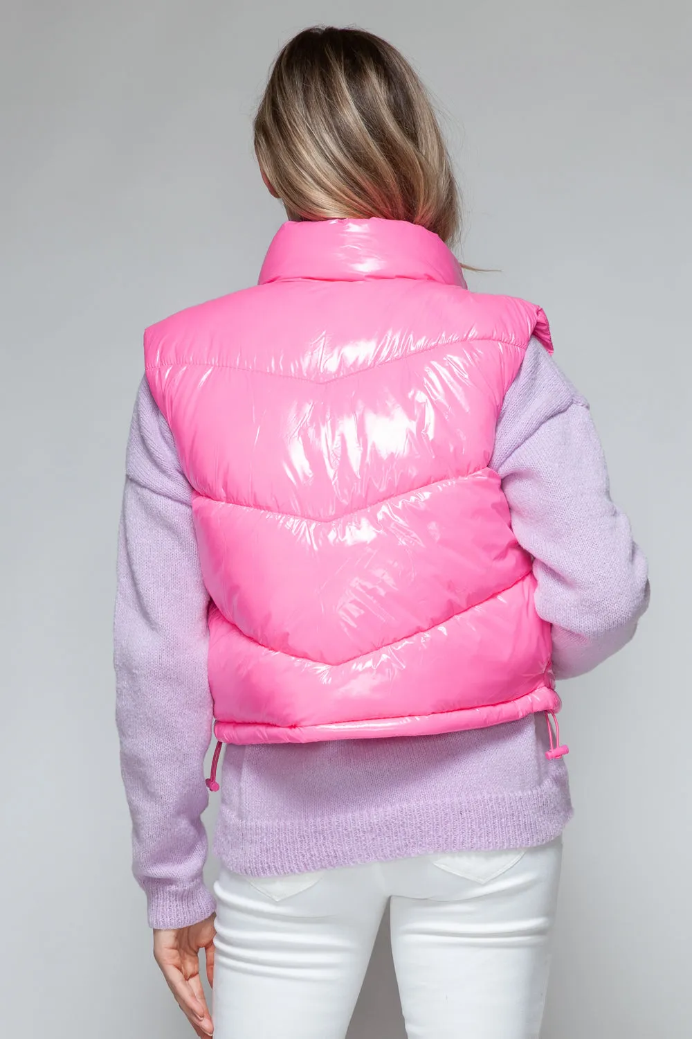 Pink Puffer Quilted Vest