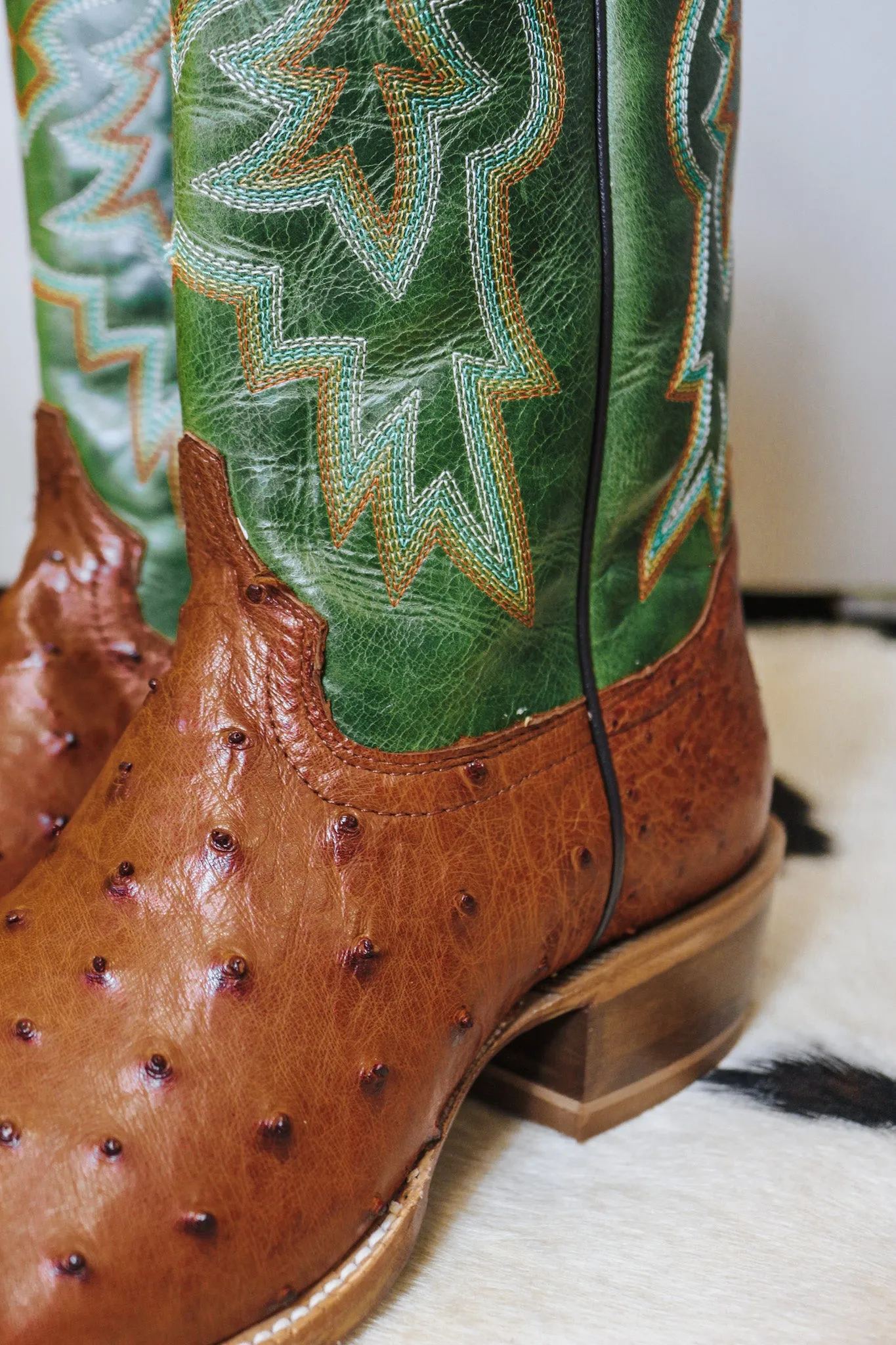 Rylen Brandy 13" Full Quill Ostrich Boot