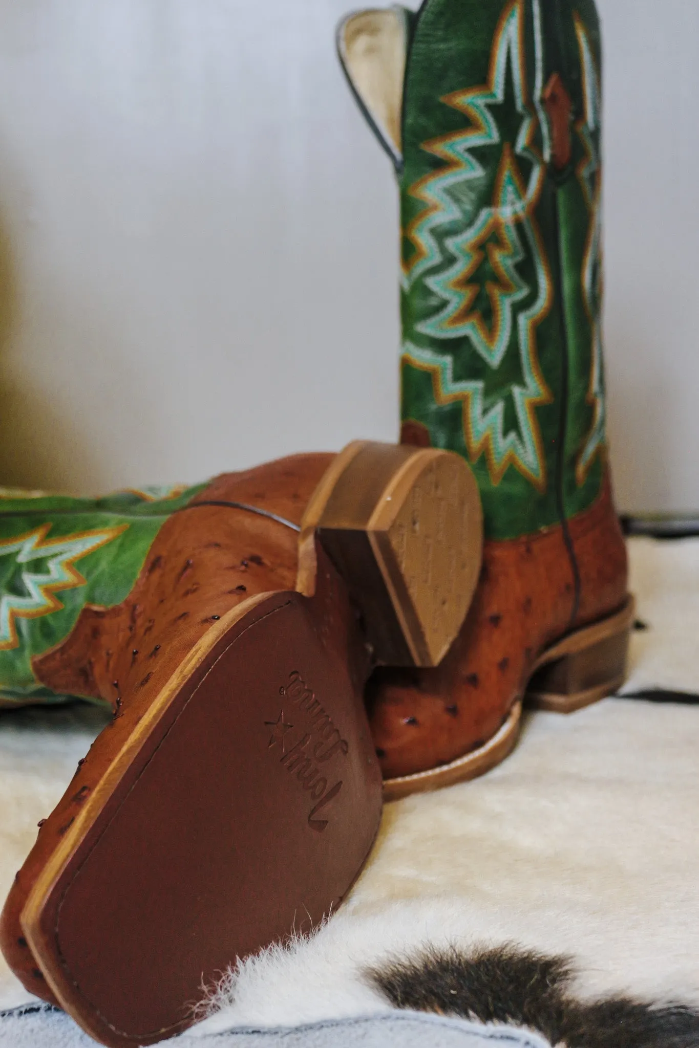 Rylen Brandy 13" Full Quill Ostrich Boot