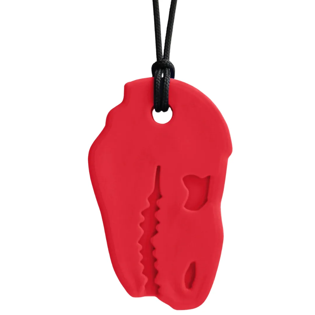 Smooth Dino Head Sensory Chew Necklace