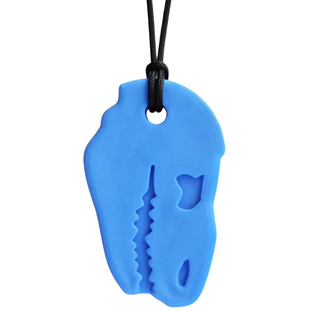 Smooth Dino Head Sensory Chew Necklace