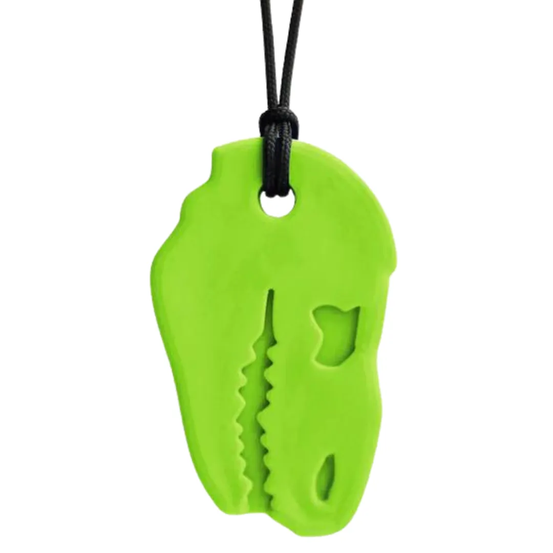 Smooth Dino Head Sensory Chew Necklace