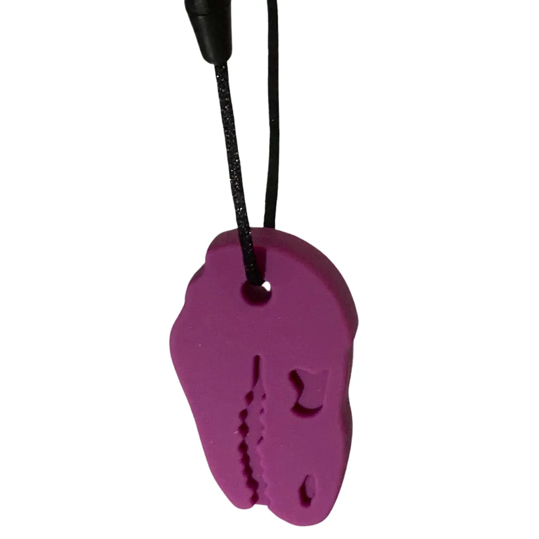 Smooth Dino Head Sensory Chew Necklace
