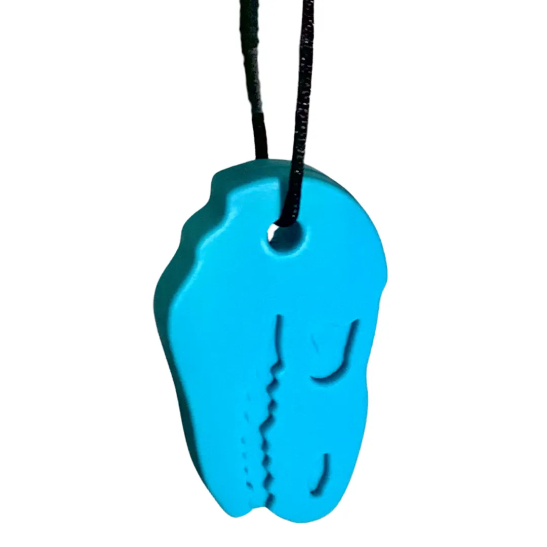 Smooth Dino Head Sensory Chew Necklace