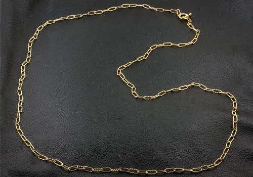 Twist and Smooth Gold Chain
